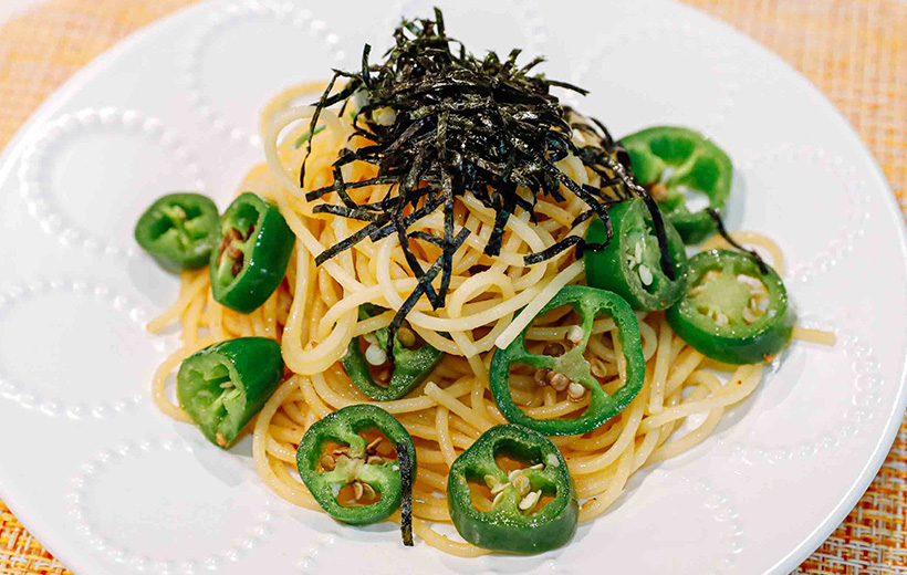 ごま味噌ペペロンチーノ