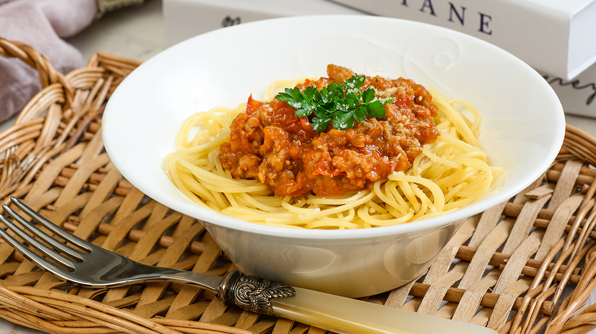 純あまのミートソースパスタ