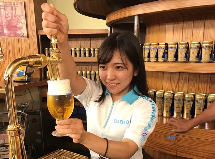 ビールの飲用時品質セミナーにて神泡を体験