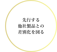 先行する他社製品との差別化を図る