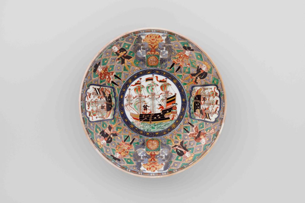 色絵五艘船文独楽形鉢 陶磁 名品ギャラリー サントリー美術館