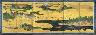 厳島三保松原図屛風 コレクションデータベース サントリー美術館