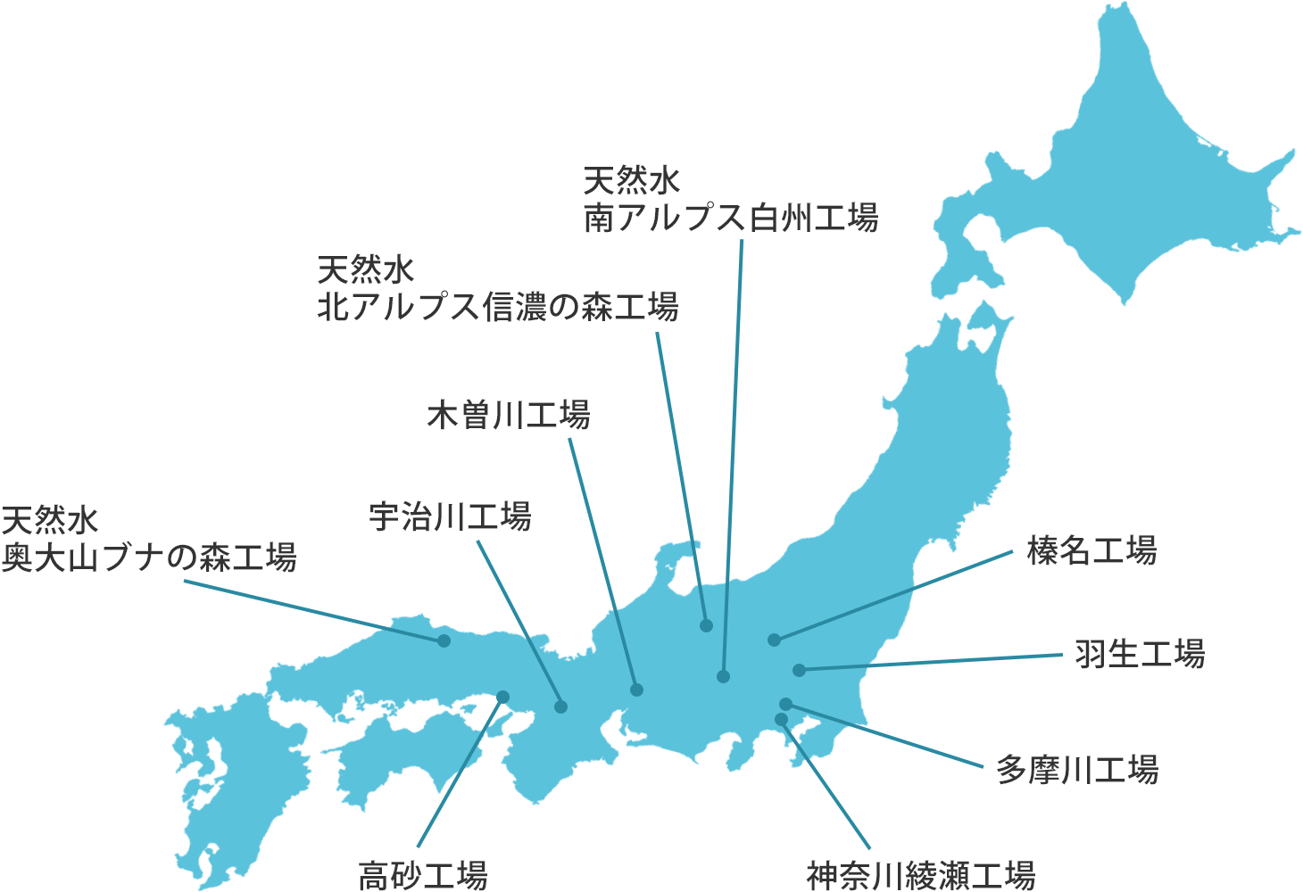 工場所在地の地図