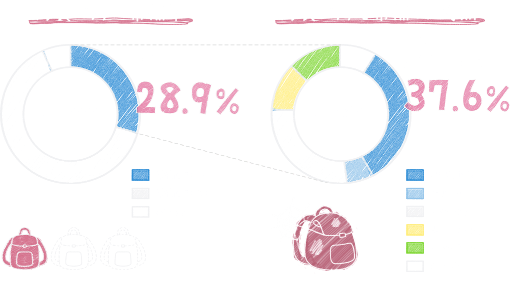 グラフ　防災バッグの常備率　防災バッグを常備した時期