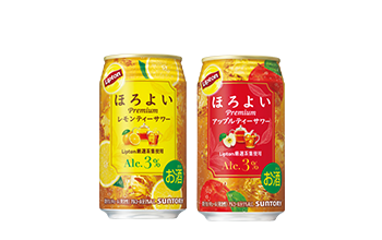 「ほろよい〈Liptonレモンティーサワー〉〈Liptonアップルティーサワー〉」定番新発売