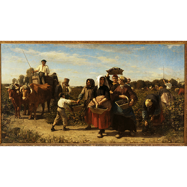 1862年にJules Bretonが描いた『シャトー　ラグランジュの収穫風景』（※写真3）