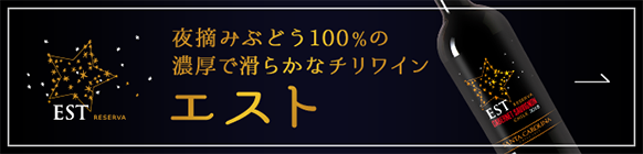 夜摘みぶどう100%の濃厚で滑らかなチリワイン エスト